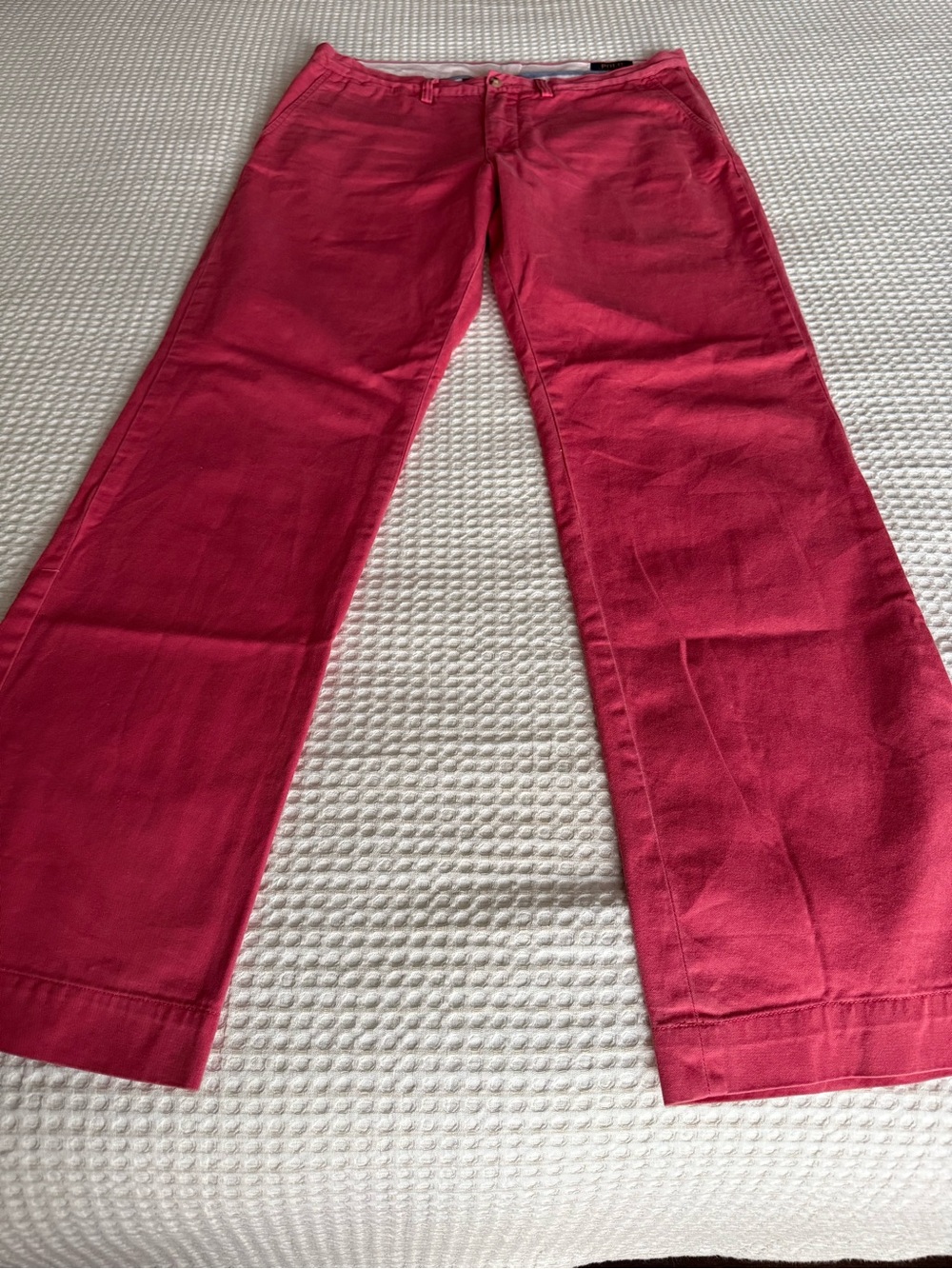 Like New Ralph Lauren Polo Chino pantCoral Pink Polo Pants with Navy Pony - Picture 6 of 9